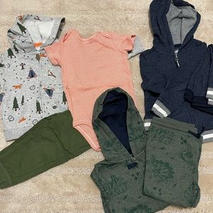 24M toddler boys sweatsuit outfit bundle lot of 7 pieces